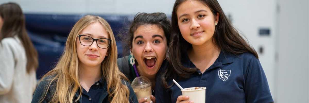 Three Girls Eating Ice Cream
